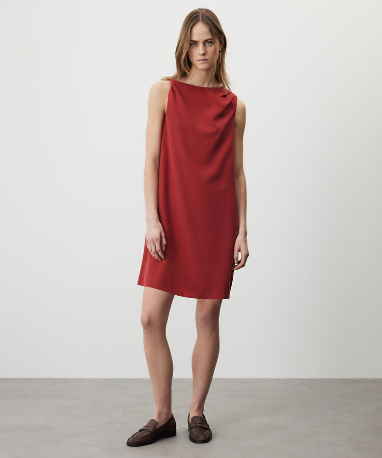 Asimetrik kol mini elbise — photo 2