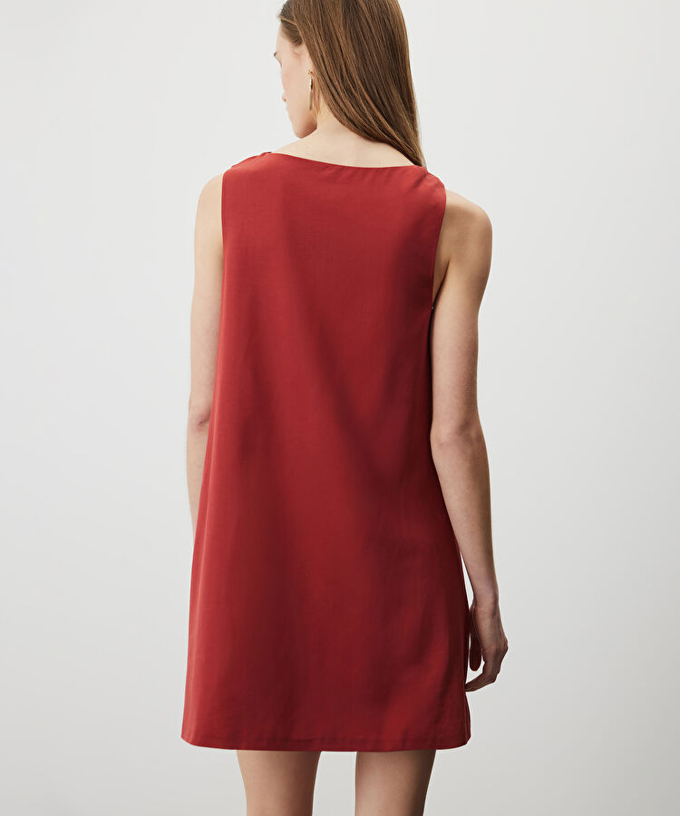 Asimetrik kol mini elbise — photo 3