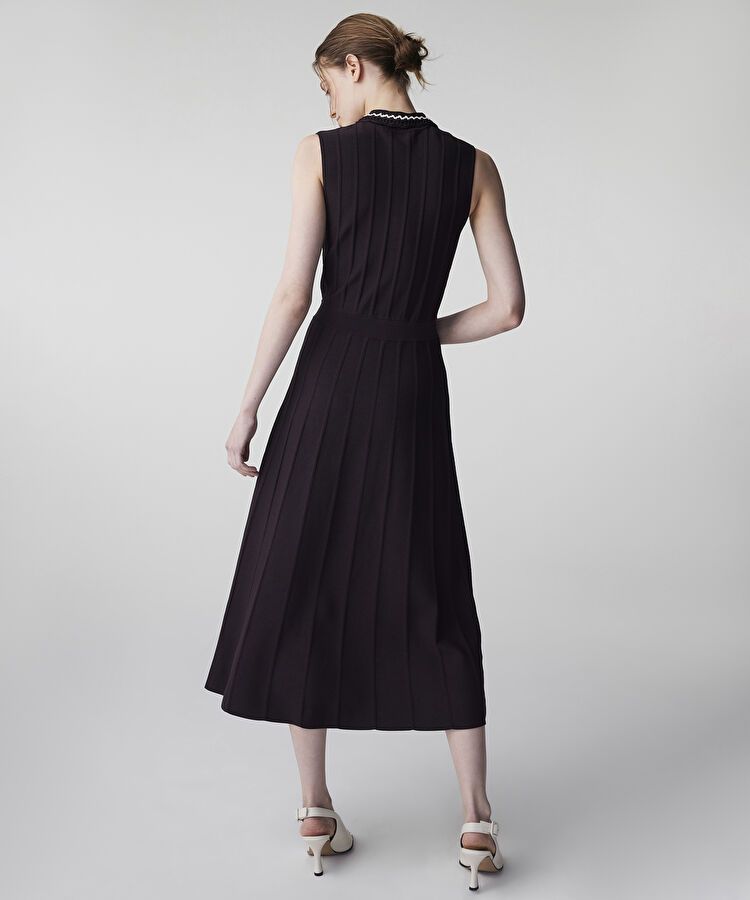 Kontrast yaka triko elbise — photo 4