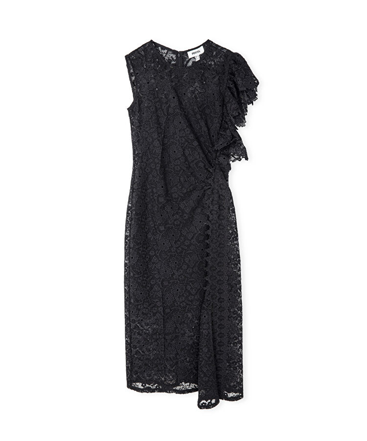 Asimetrik güpür elbise — photo 5