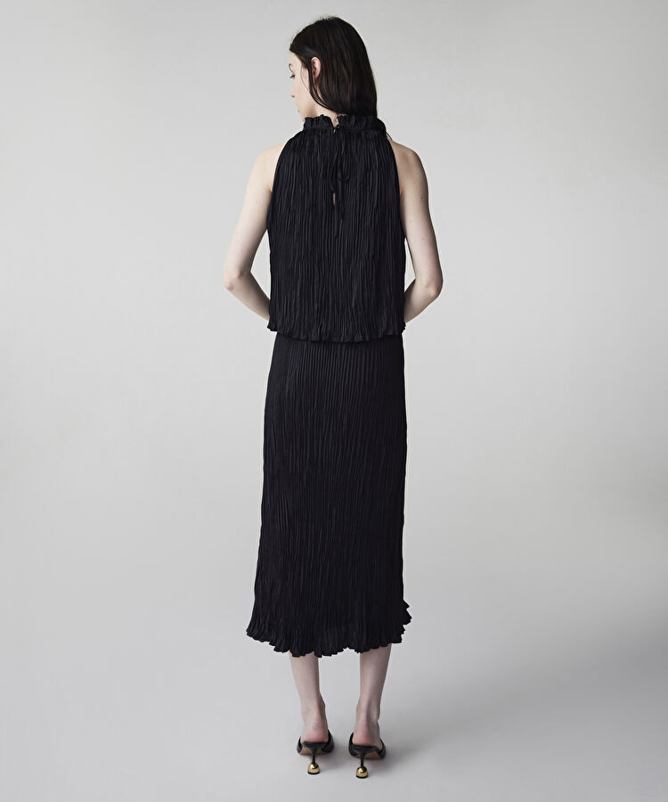 Karma aksesuarlı dokulu elbise   — photo 3