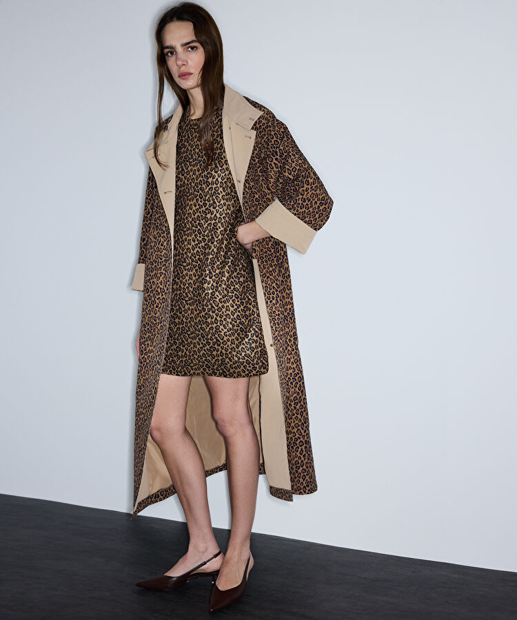 Leopar desen triko elbise — photo 5