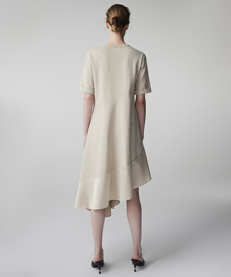 Kumaş mix asimetrik elbise — photo 5