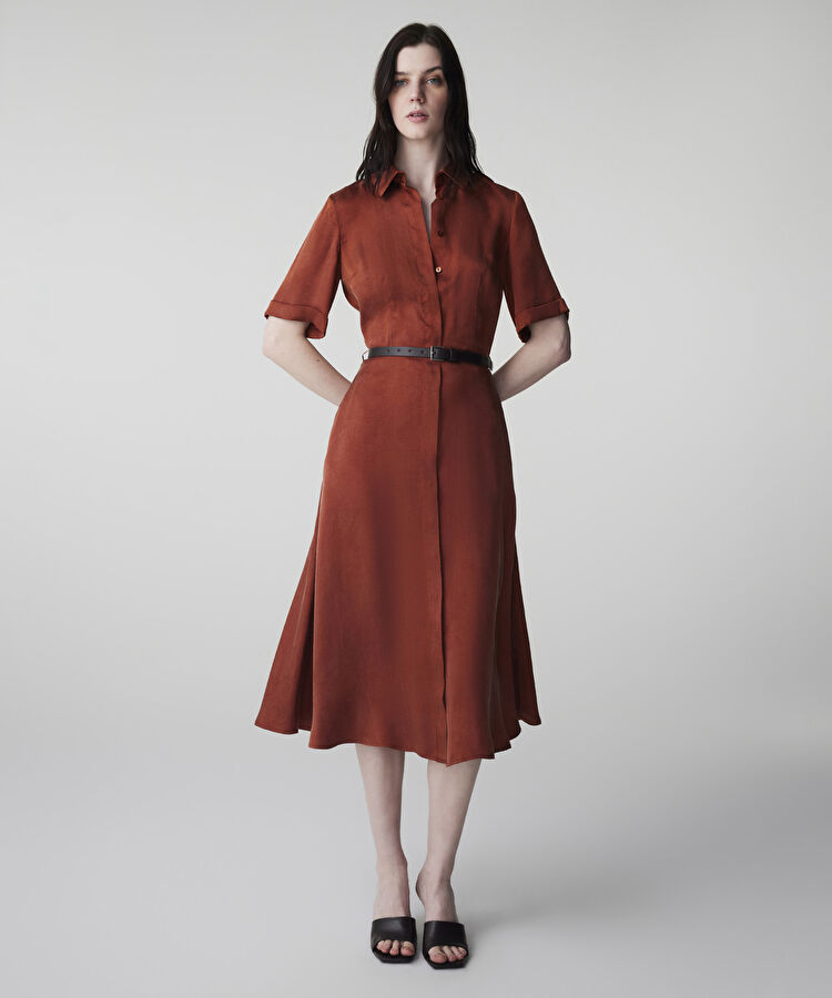 Kemerli cupro elbise — photo 2