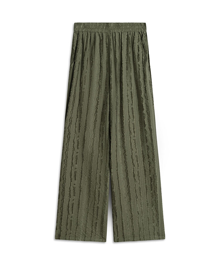 Dokulu elastik bel pantolon — photo 2