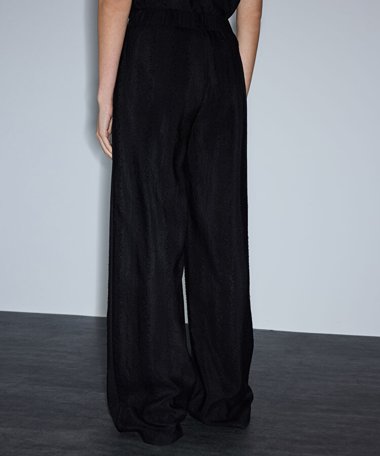 Jakarlı wide leg pantolon — photo 5