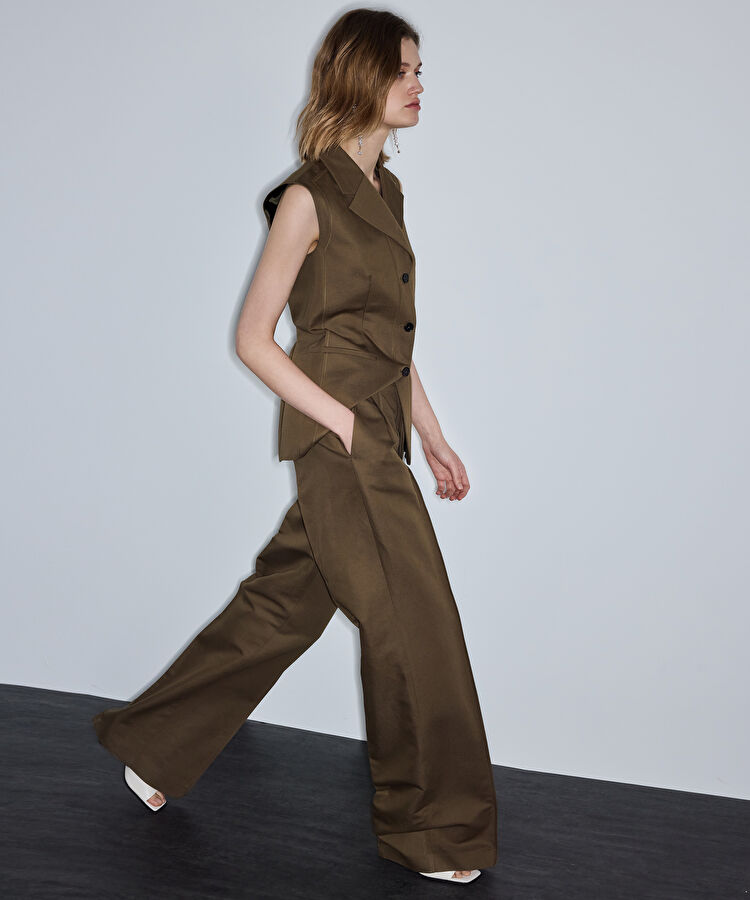 İnce kuşaklı wide leg pantolon — photo 3