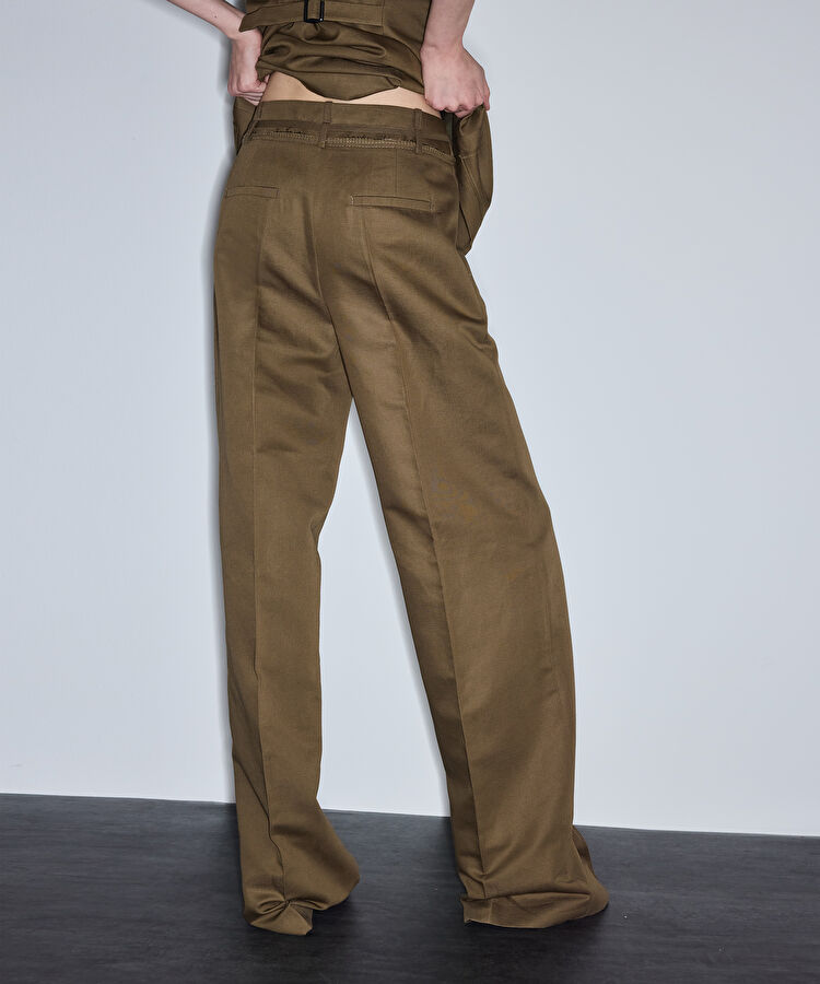 İnce kuşaklı wide leg pantolon — photo 4