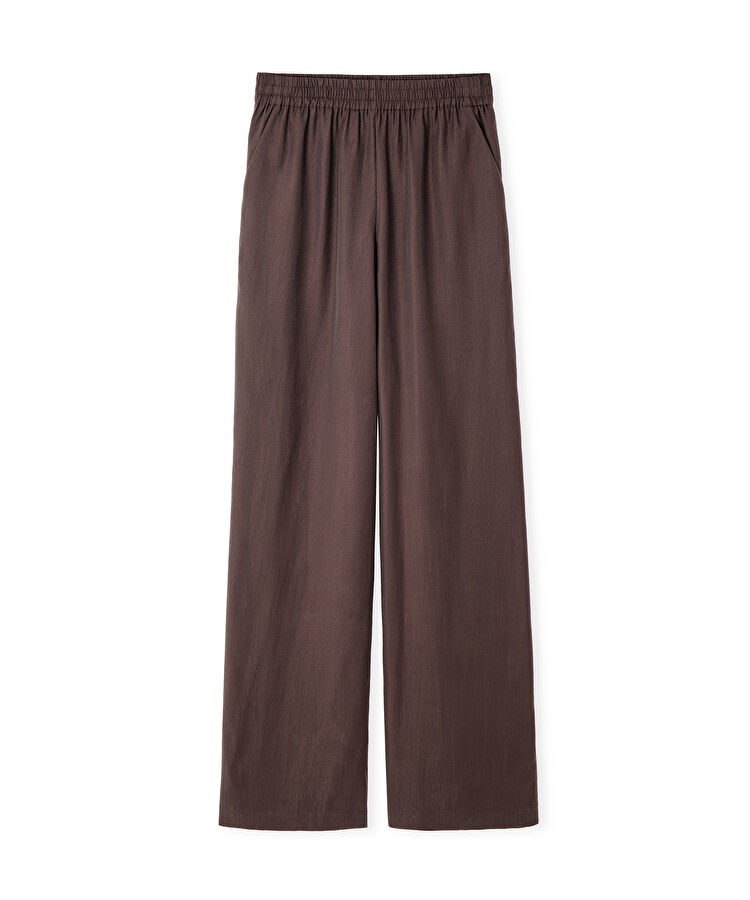 Elastik bel wide leg fit pantolon — photo 2