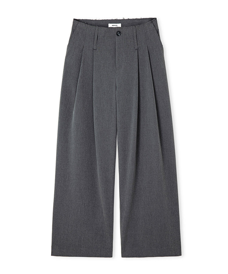 Raw edge wide leg pantolon