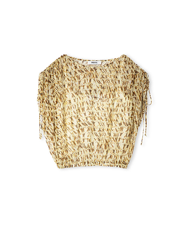 Desenli şifon bluz — photo 5