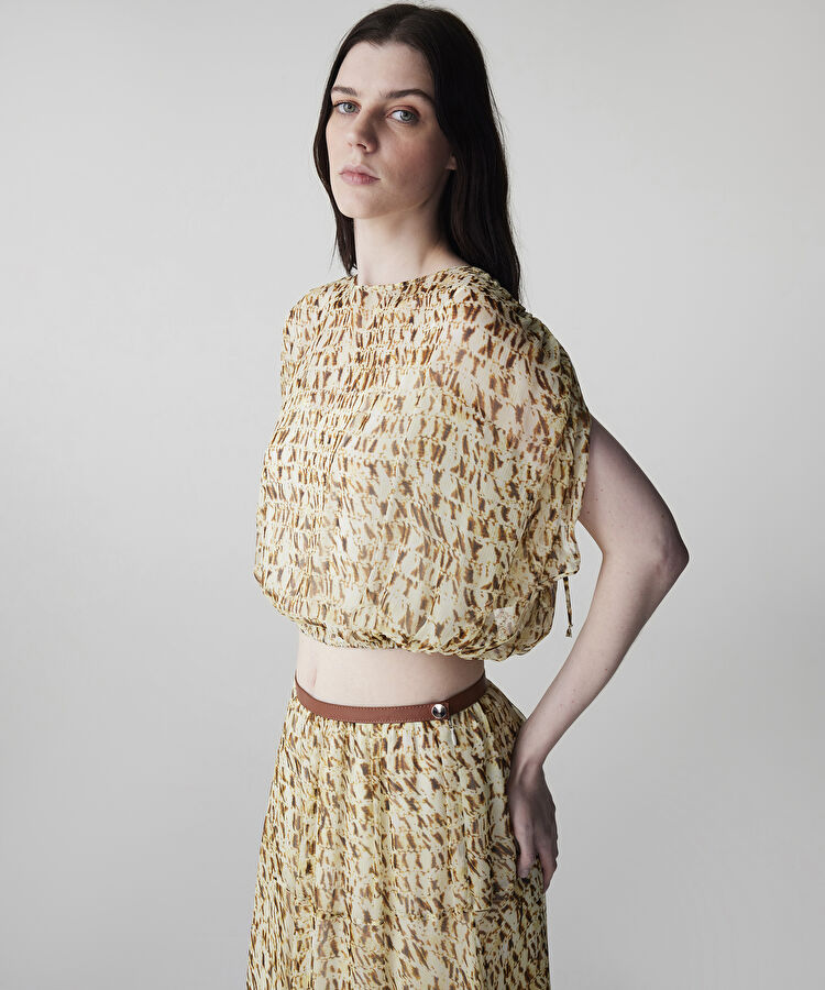 Desenli şifon bluz — photo 2