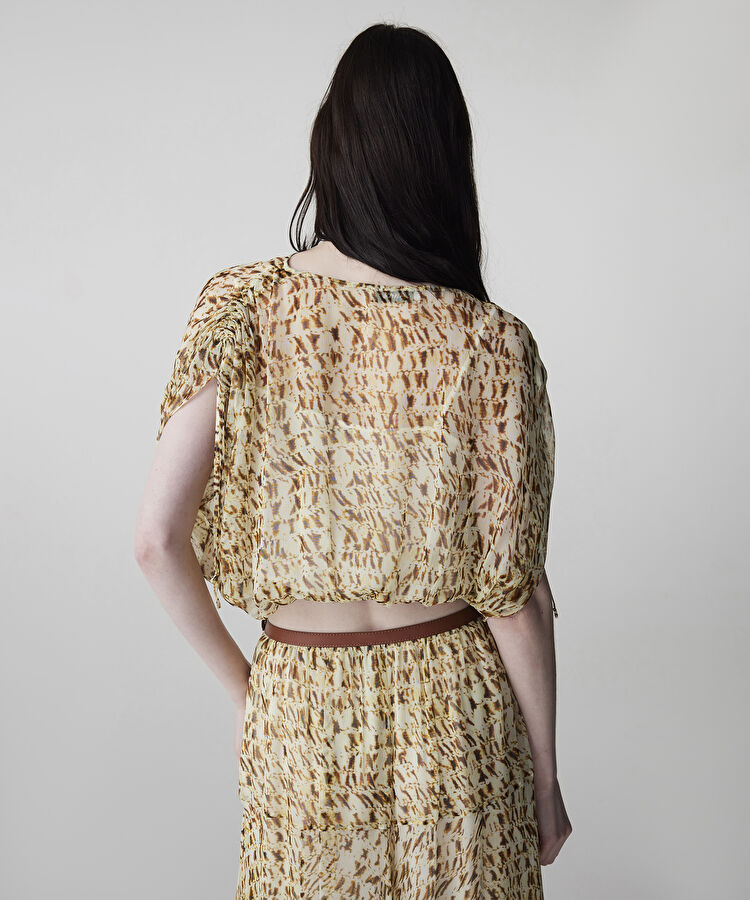 Desenli şifon bluz — photo 4