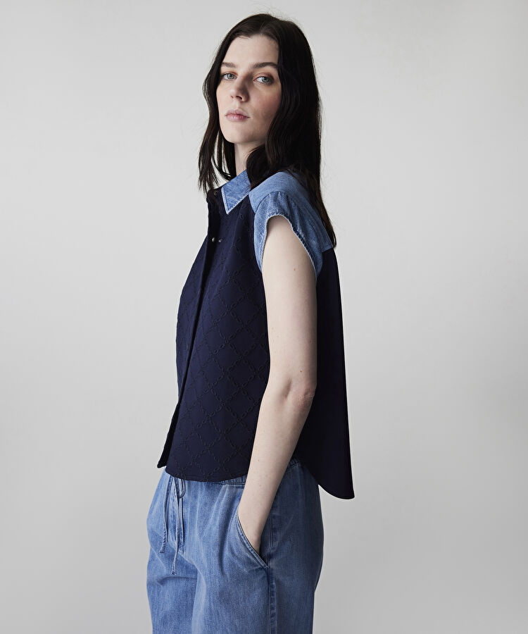 Kumaş mix gömlek — photo 4