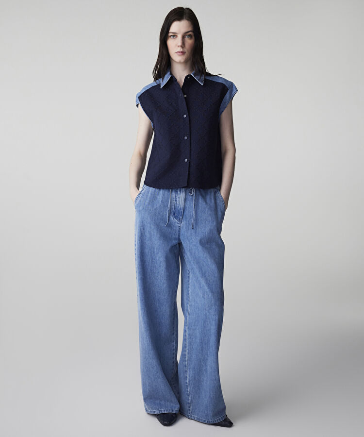 Kumaş mix gömlek — photo 3