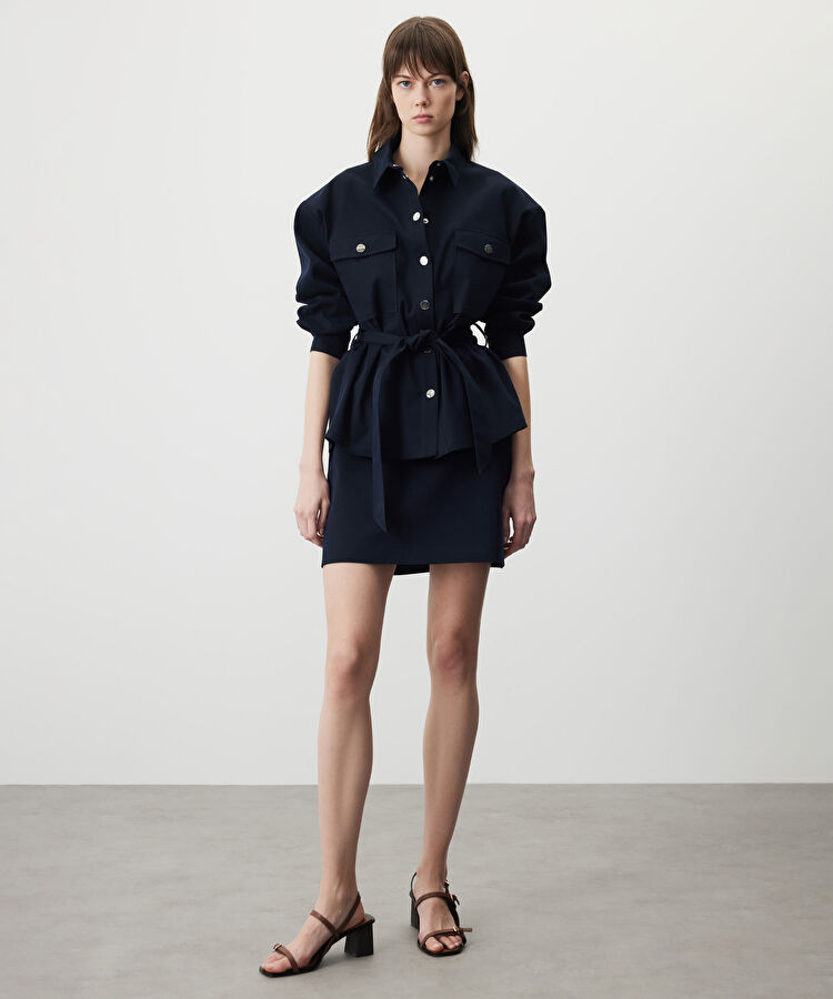 Kuşaklı gömlek ceket — photo 2