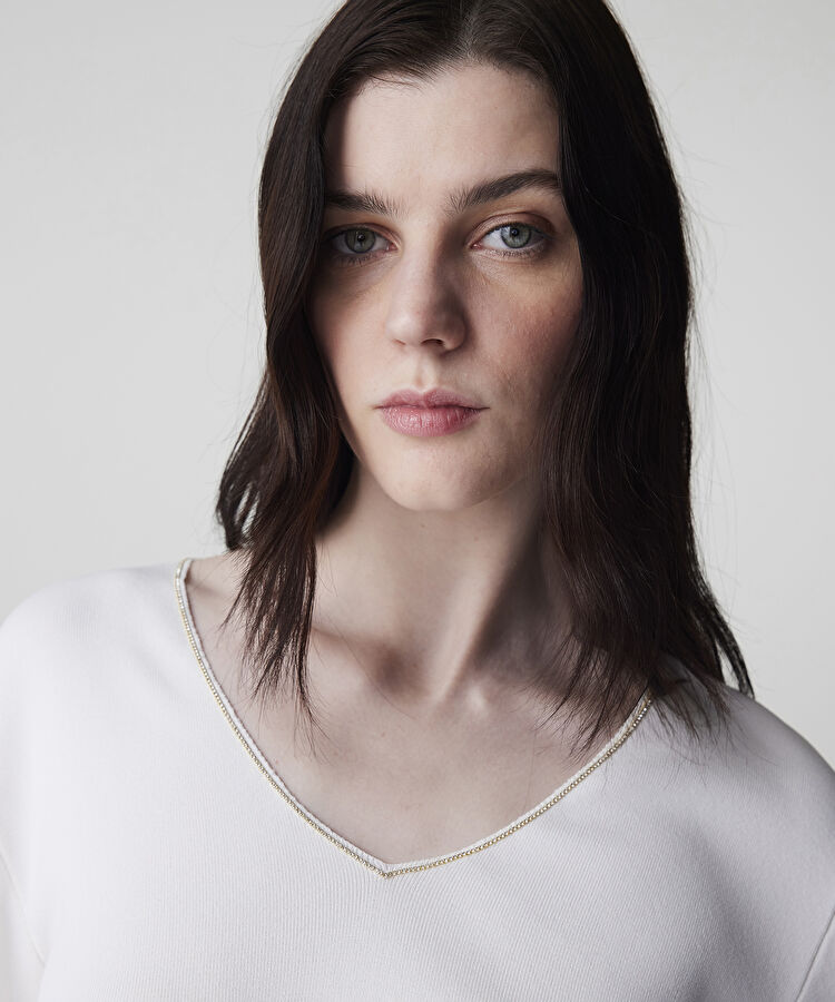 Strass taş şeritli triko — photo 3