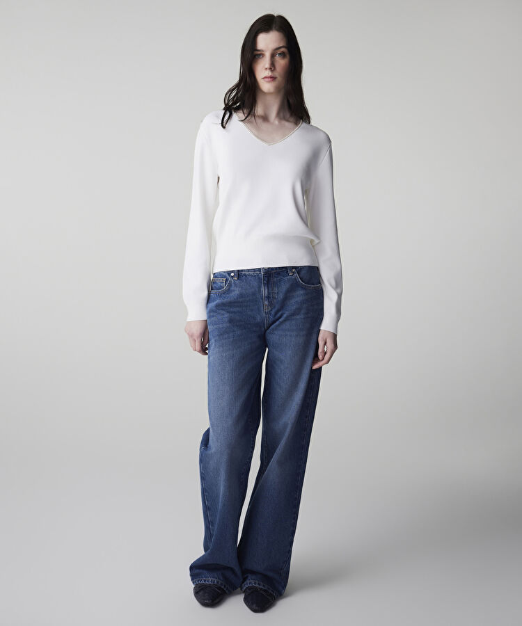 Strass taş şeritli triko — photo 2