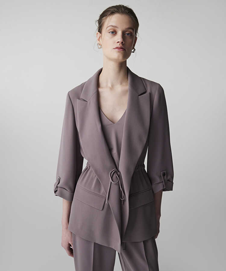 Belden bağlamalı blazer - IS1260106026014 - Vizon Blazer